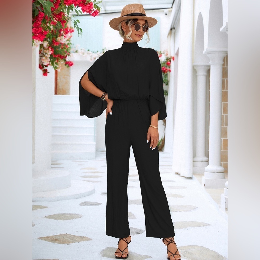Draped In Style Caped Jumpsuit